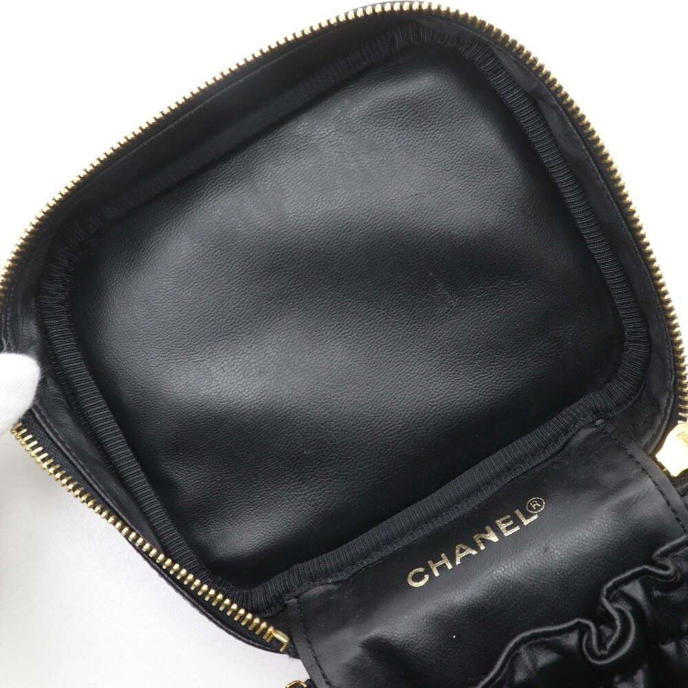 CHANEL Black Caviar Leather Logo Pouch - Picture 5 of 13